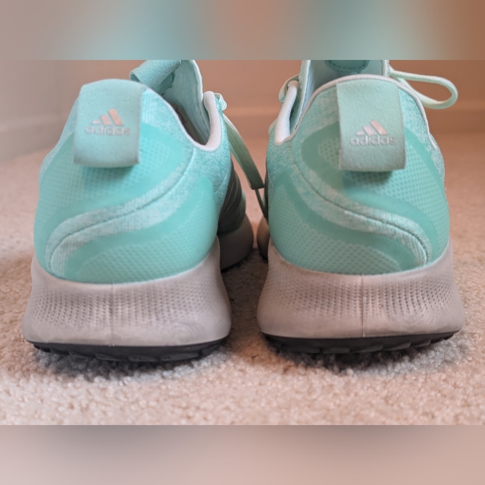 Adidas Women's Light Green and Gray Sneakers - Picture 7 of 11